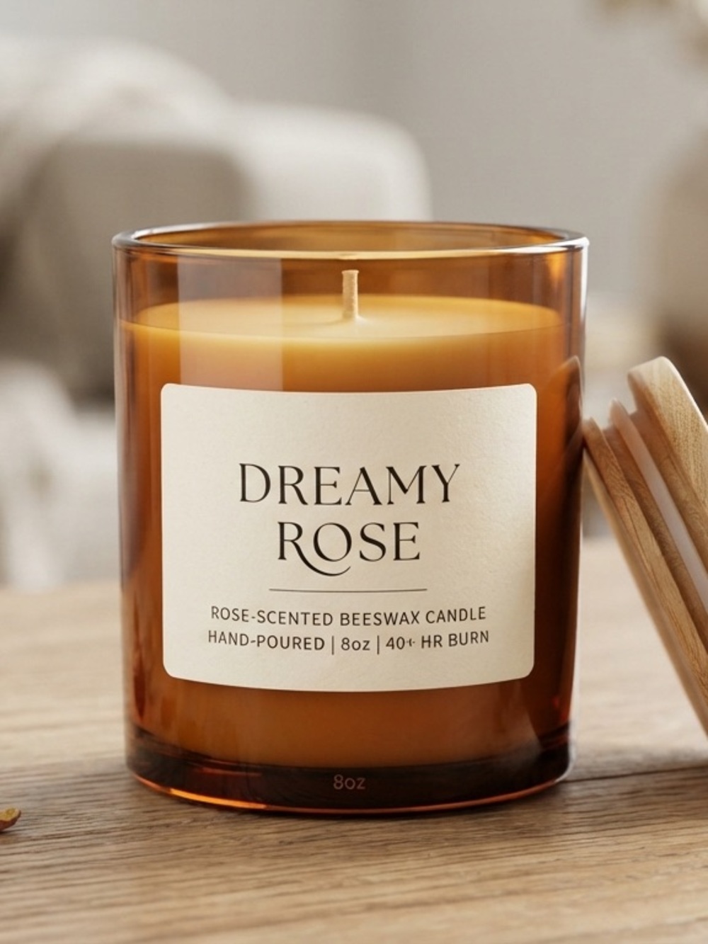 Beeswax Candle — Amber